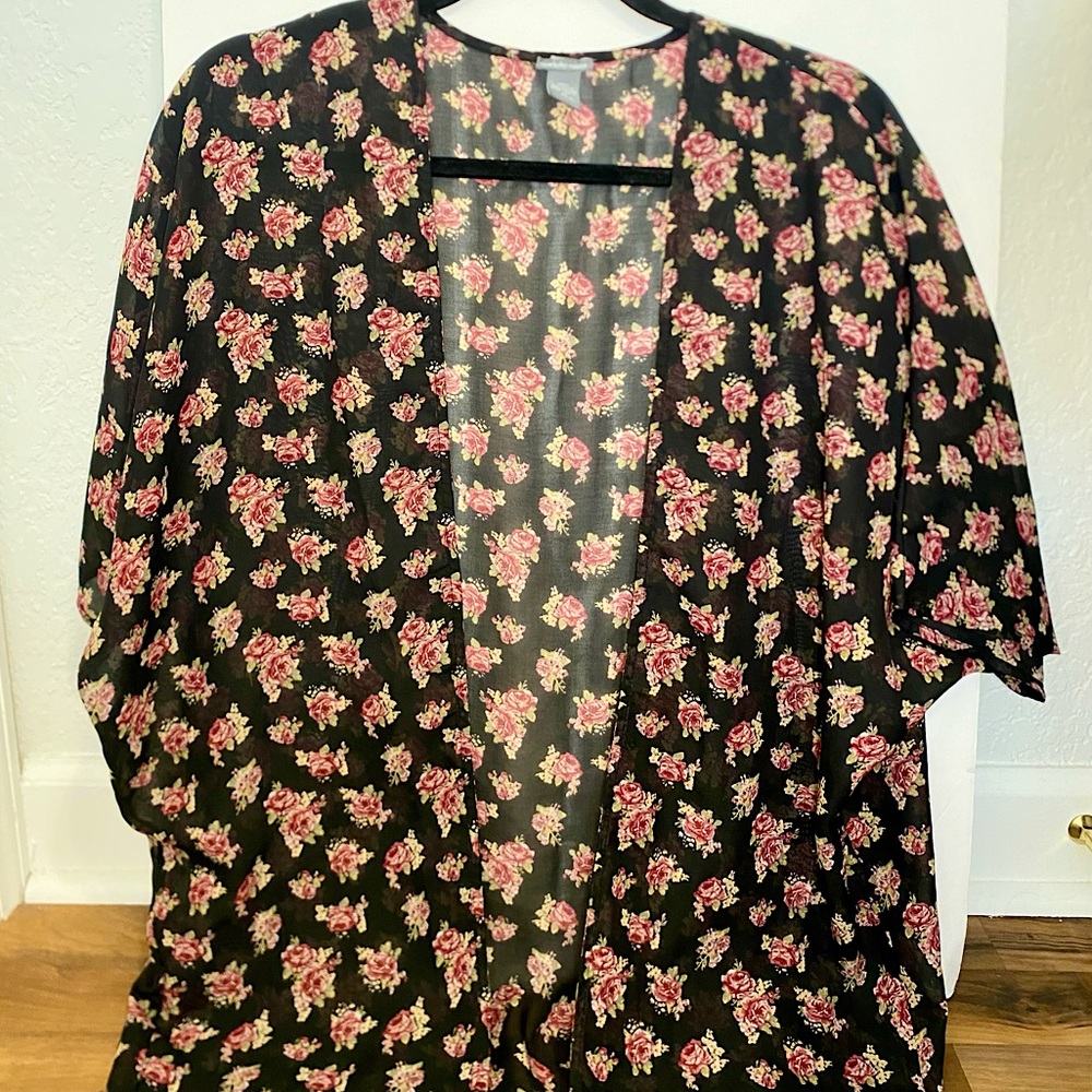 Charlotte Russe Floral Kimono Cover Up